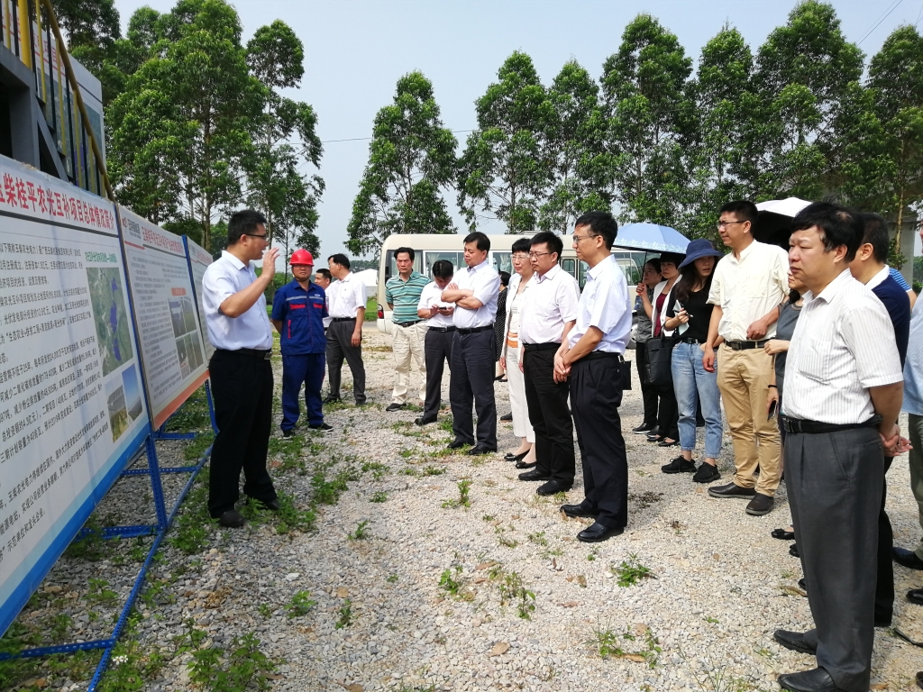 北海市脱贫攻坚考察团到玉柴桂平农光互补光伏发电项目考察