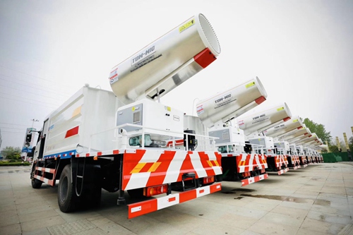 玉柴机器配高端雾炮车驰援中东抗击疫情