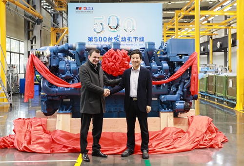 玉柴安特优第500台高端大马力发动机下线