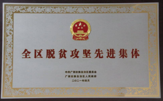 玉柴荣获“全区脱贫攻坚先进集体”称号