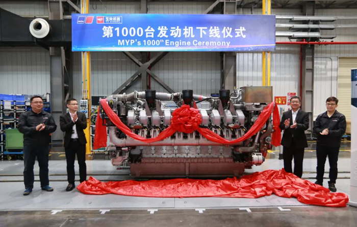 玉柴安特优第1000台高端大马力发动机下线